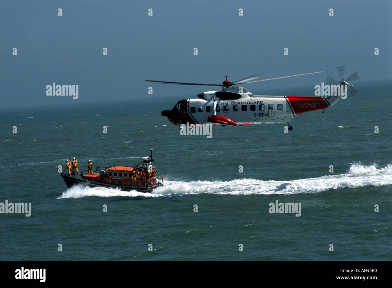 Search and rescue helicopter Stock Photo