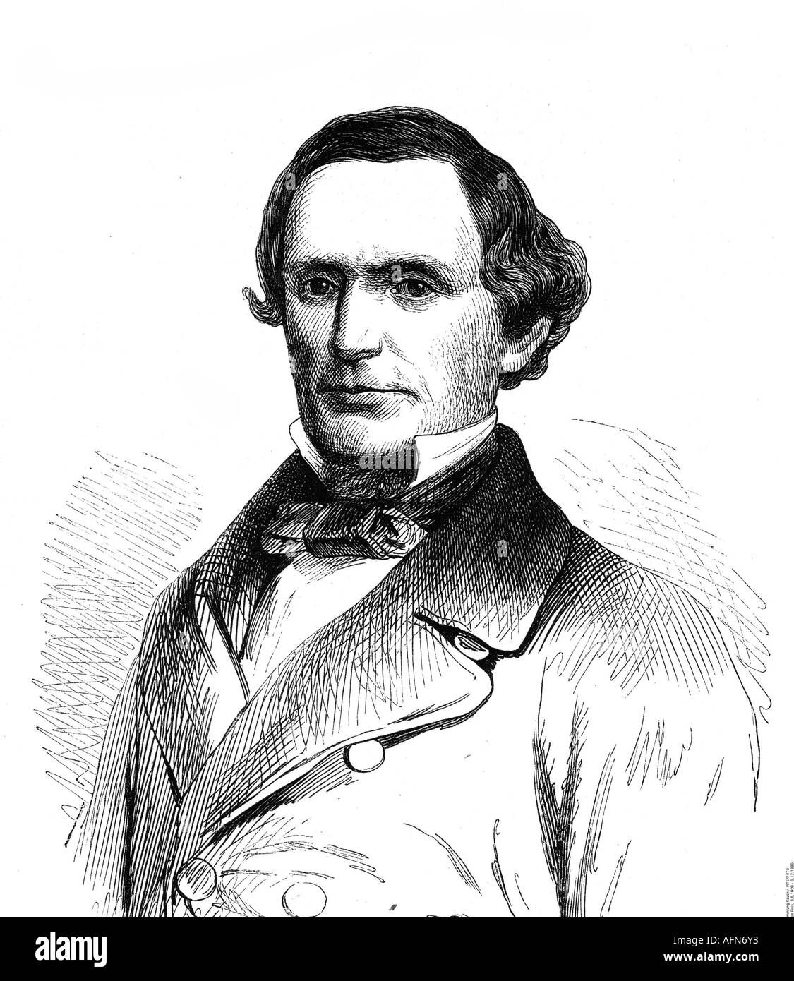 Davis, Jefferson, 3.6.1808 - 9.12.1889, American politician, President of the Confederate States of America, 18.2.1861 - 10.5.1865, portrait, wood engraving, 1865, Stock Photo