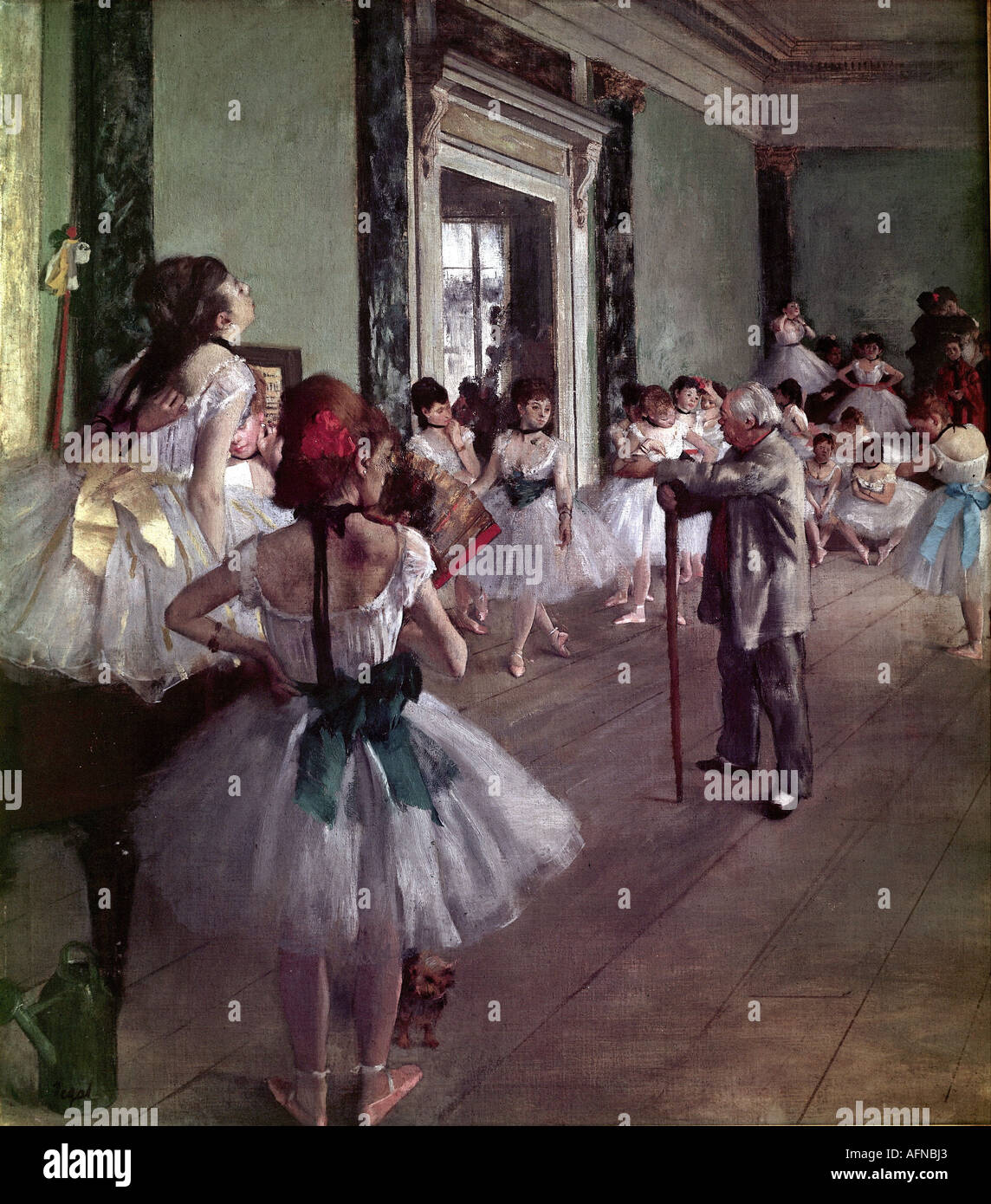 'fine arts, Degas, Edgar (1834 - 1917), painting, 'Dance Class), 1874, oil on canvas, Musee d' Orsay, Paris, 'Classe de danse' Stock Photo