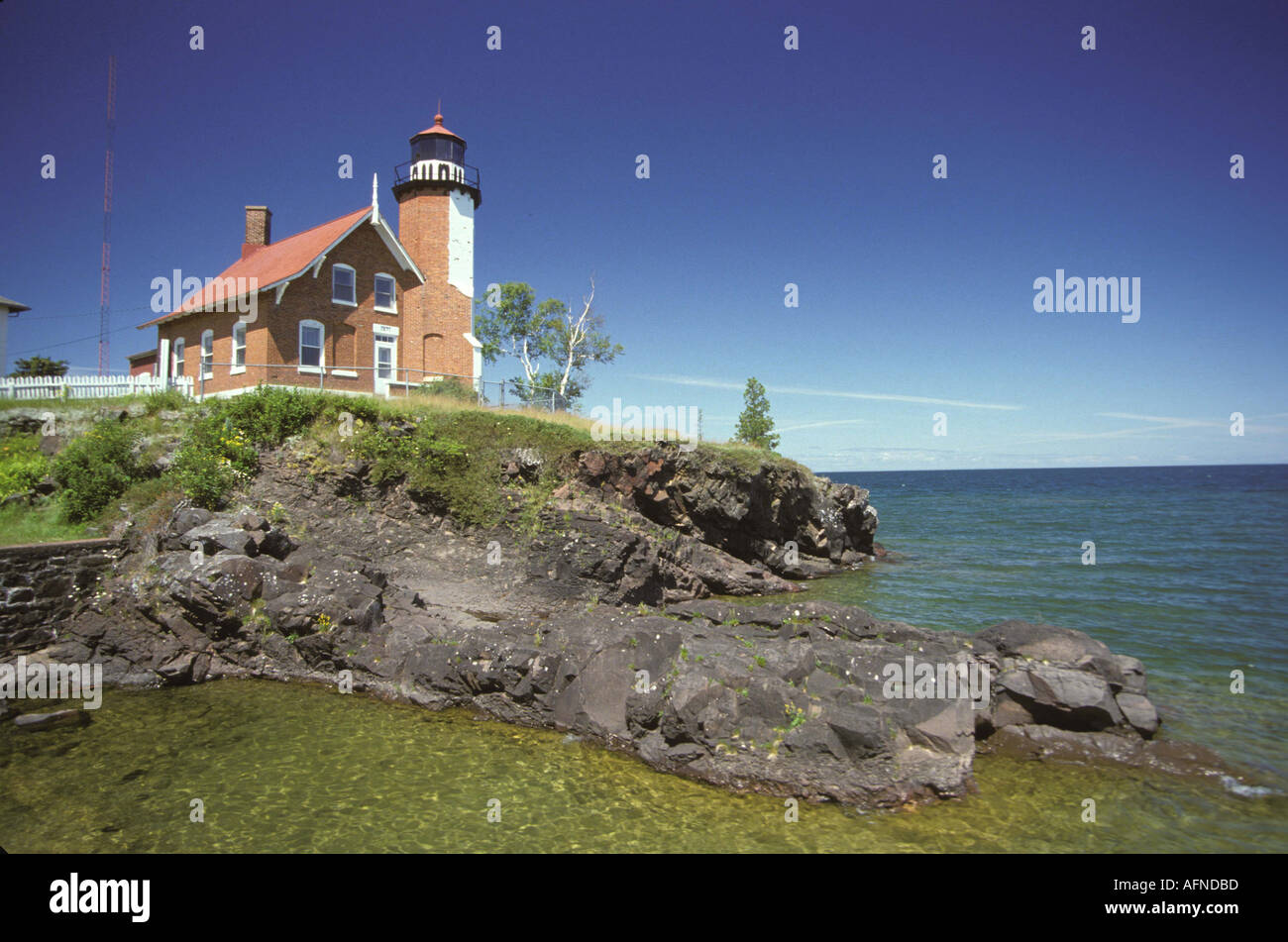 Eagle Harbor Lighthouse Michigan Lake Superior Stock Photo Alamy