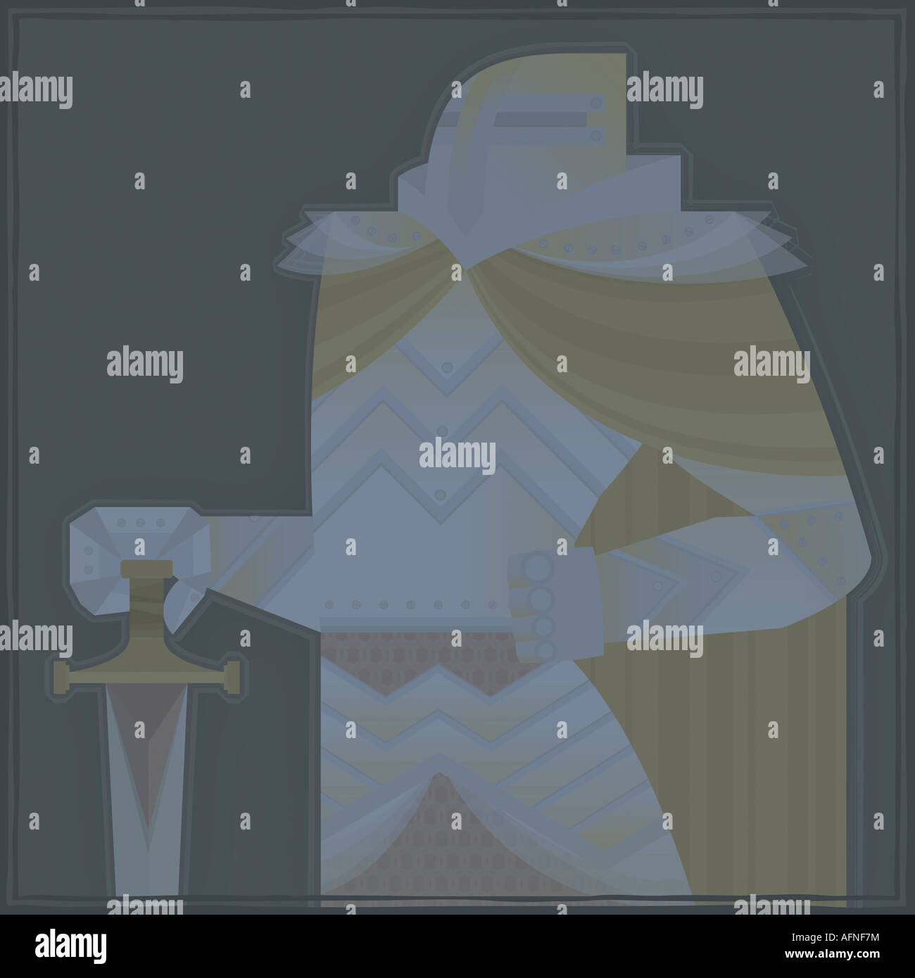 Illustration knight in full armor hi-res stock photography and images ...