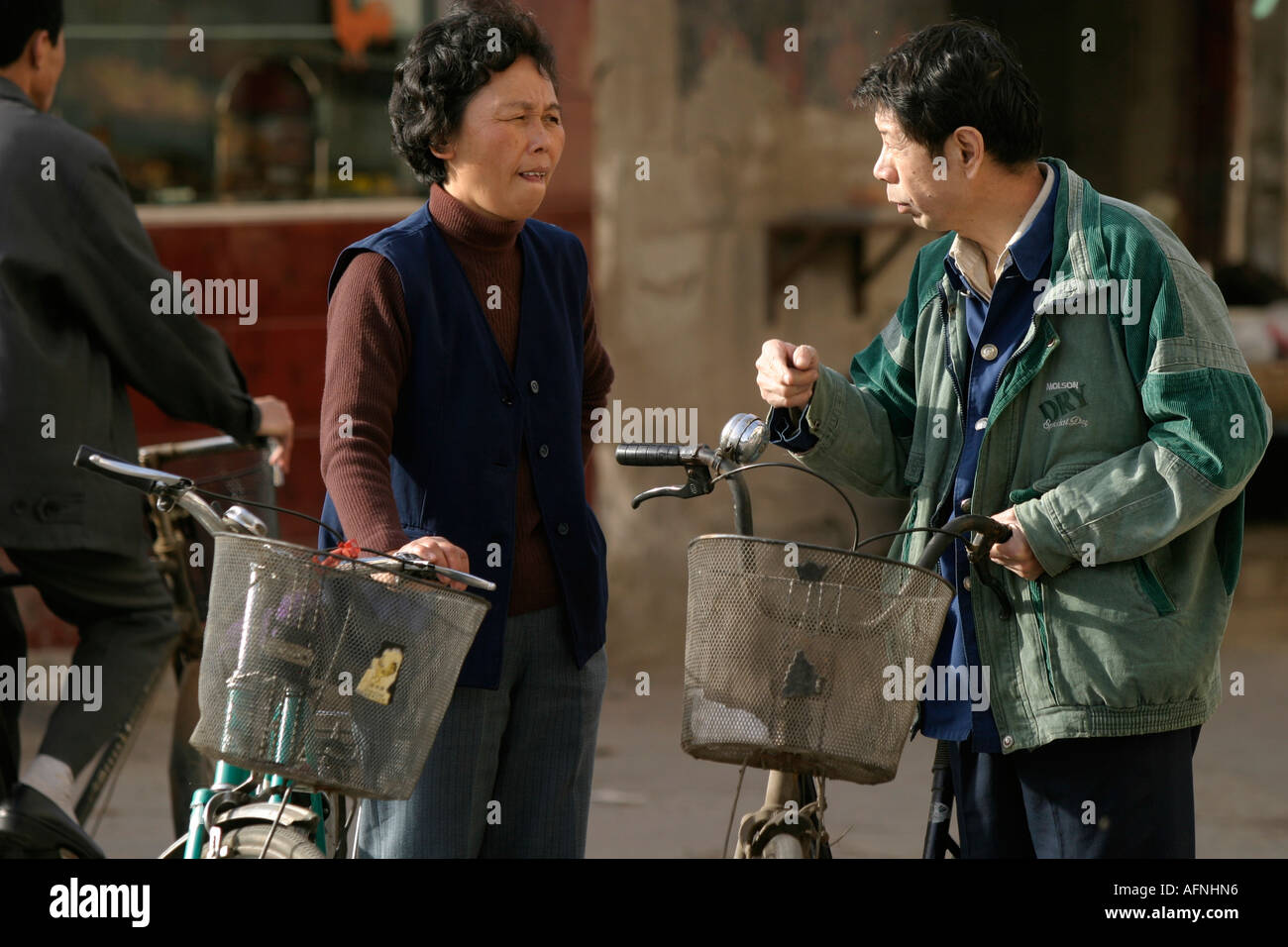 Friends talking Stock Photo