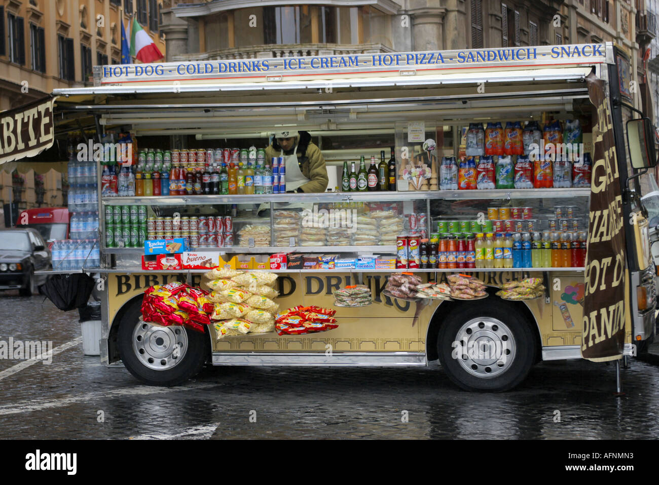A van with soft drinks snacks and confectionery in Rome in Italy Stock  Photo - Alamy