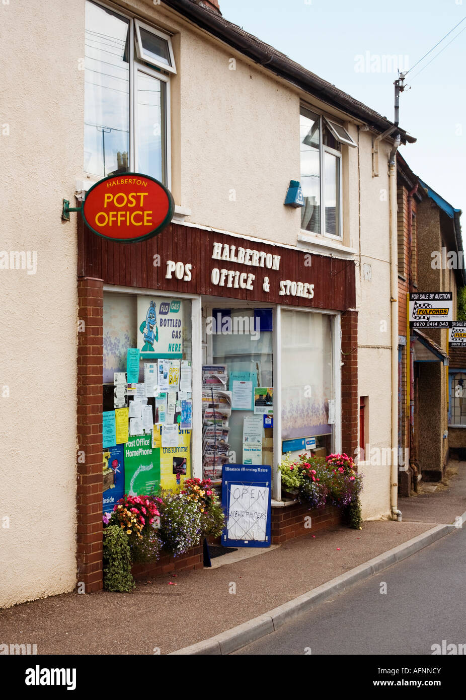 Small post office and local shop Halberton Devon UK Stock Photo