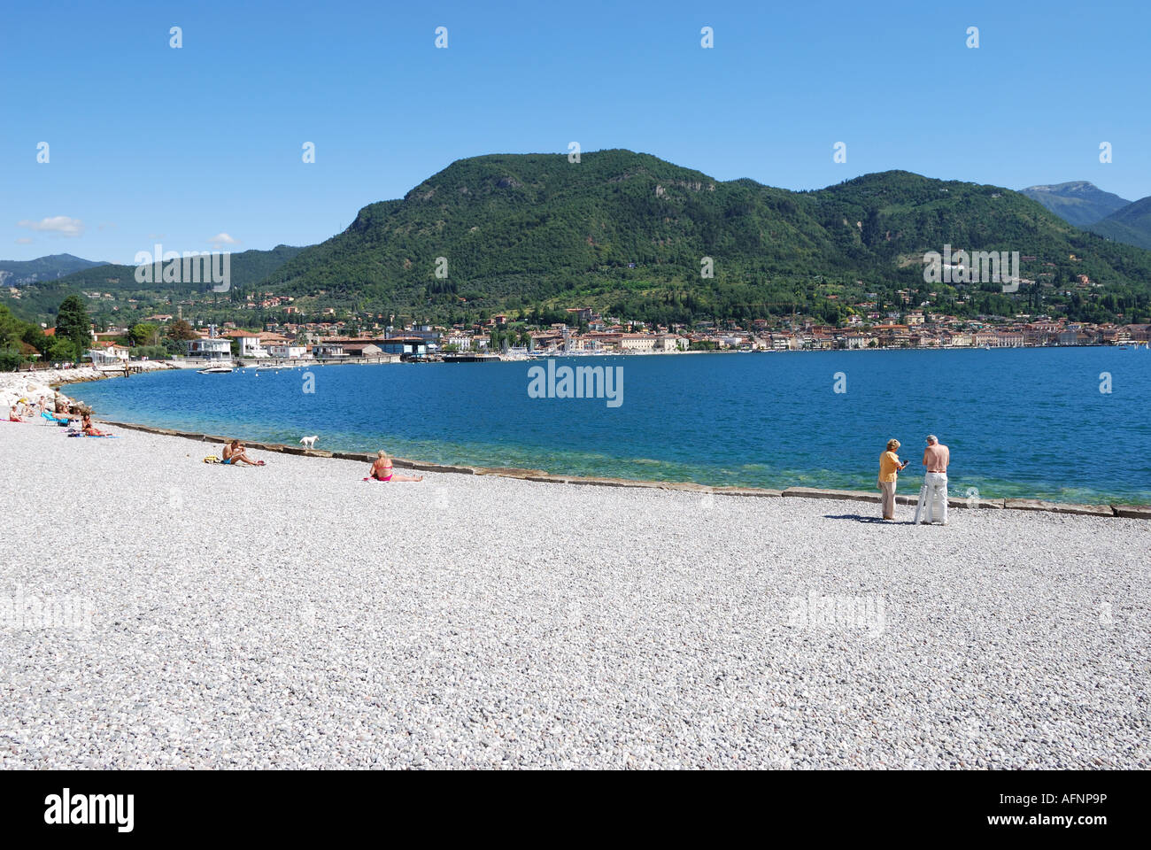 Salo Beach, Lake Garda Stock Photo Alamy
