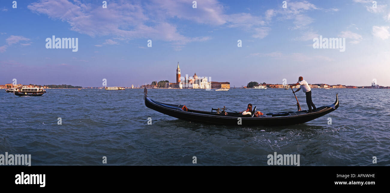 Gondolier in the venice lagoon hi-res stock photography and images - Alamy