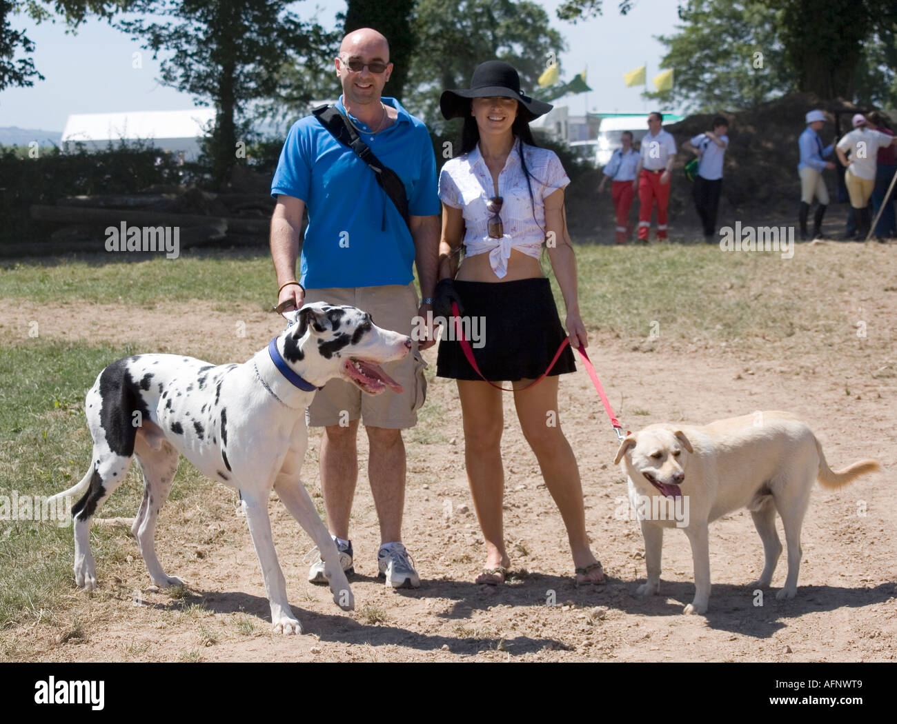 Woman with two dogs hi-res stock photography and images - Alamy