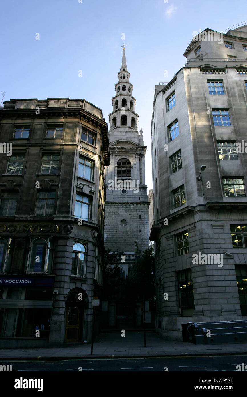 Saint St Brides church in Fleet Street London England Stock Photo