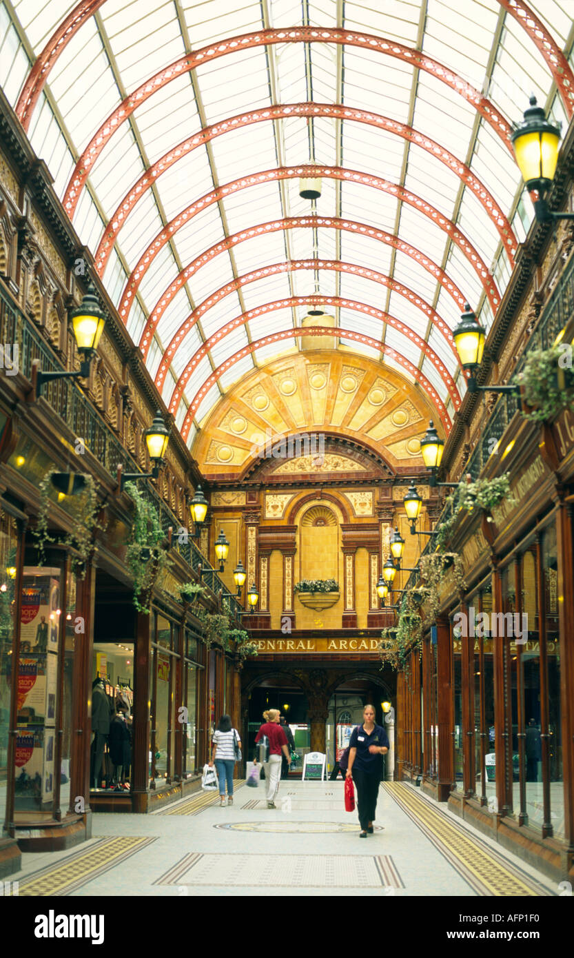 Newcastle upon Tyne city centre, Tyne and Wear, England. Central Arcade ...