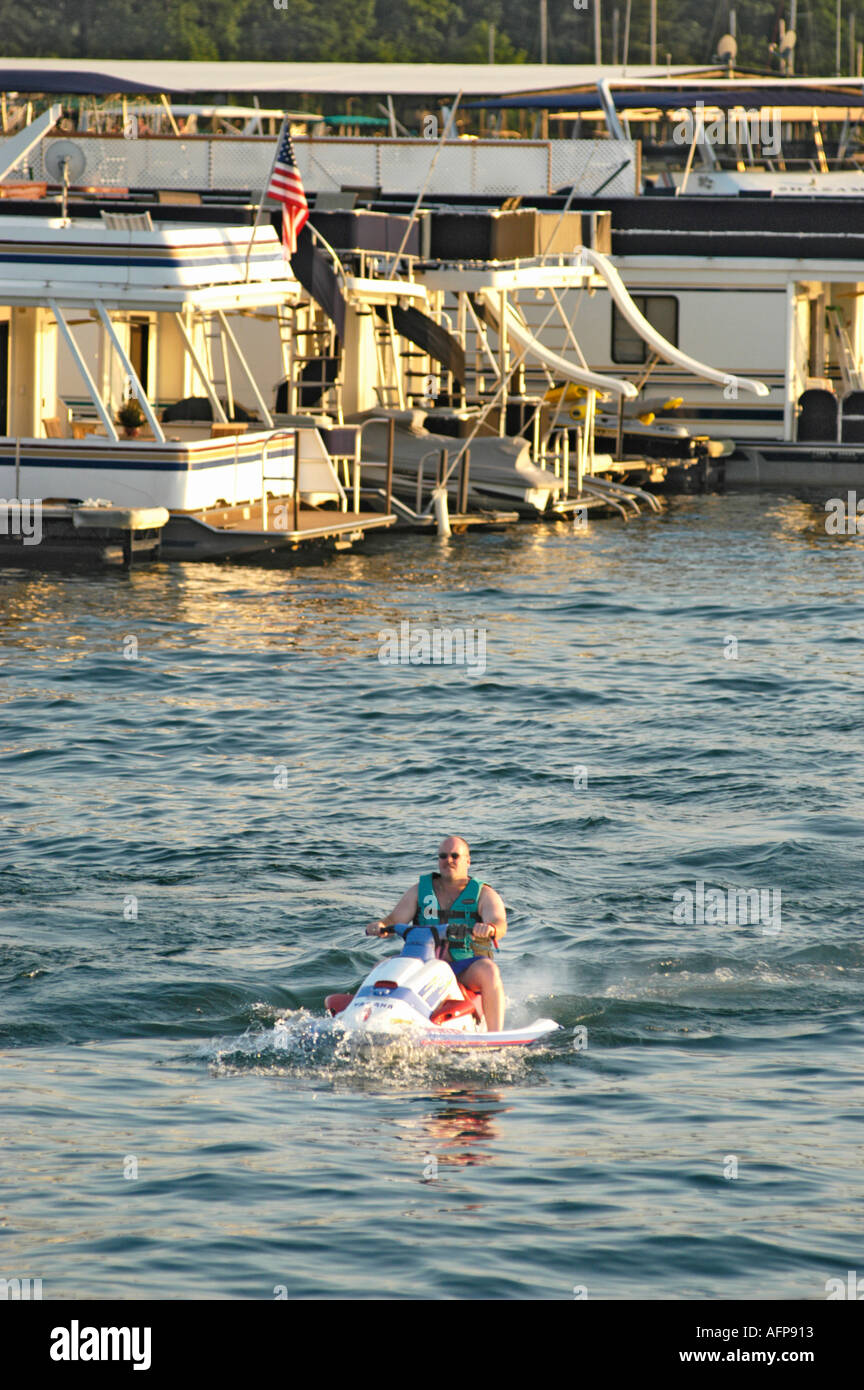 People on Jet Ski water crafts on Lake Lanier in North USA GA Stock Photo Alamy