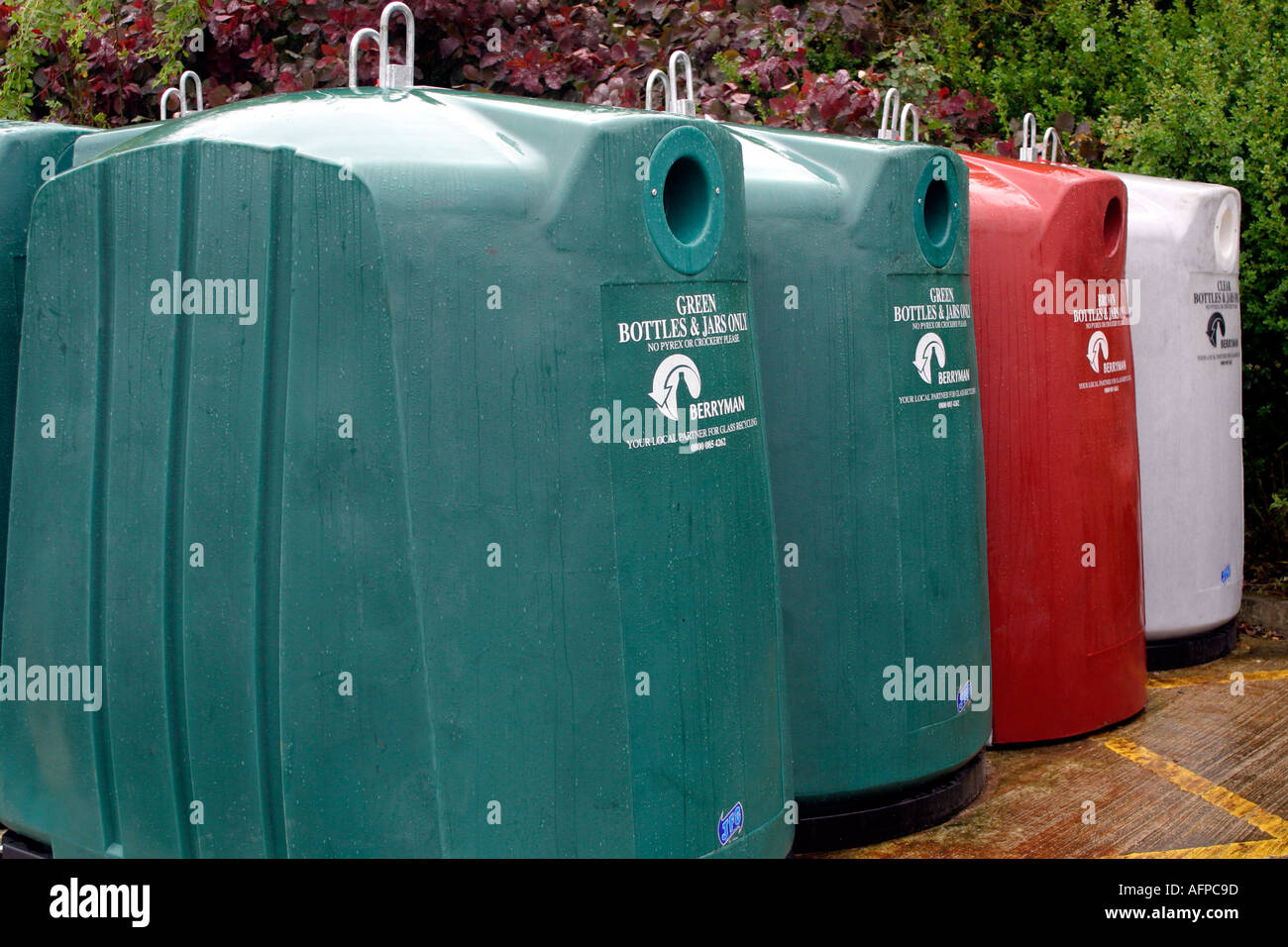 Bottle bank for recycling domestic glass Stock Photo Alamy