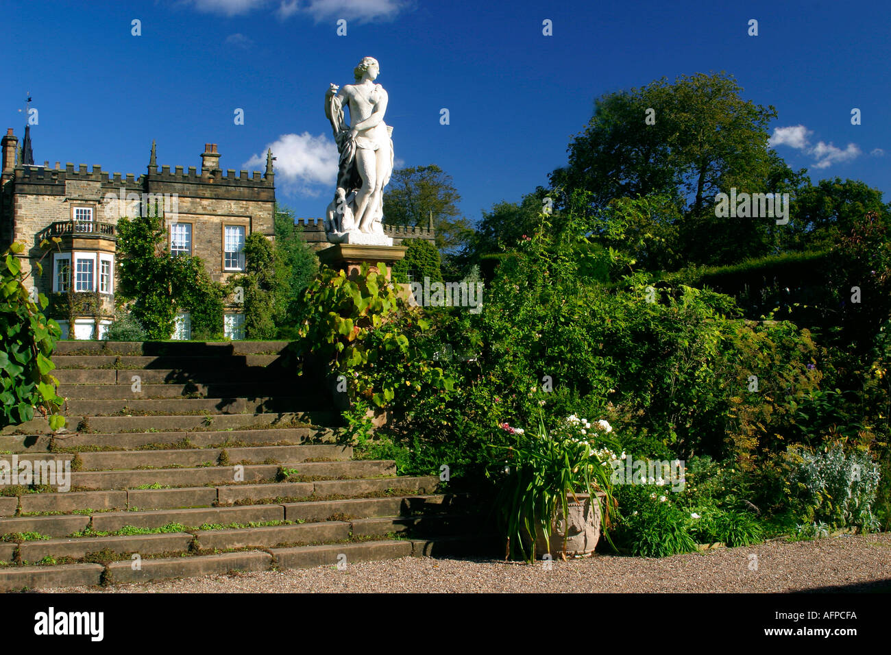 Part of the garden at Renishaw Hall near Sheffield England Stock Photo