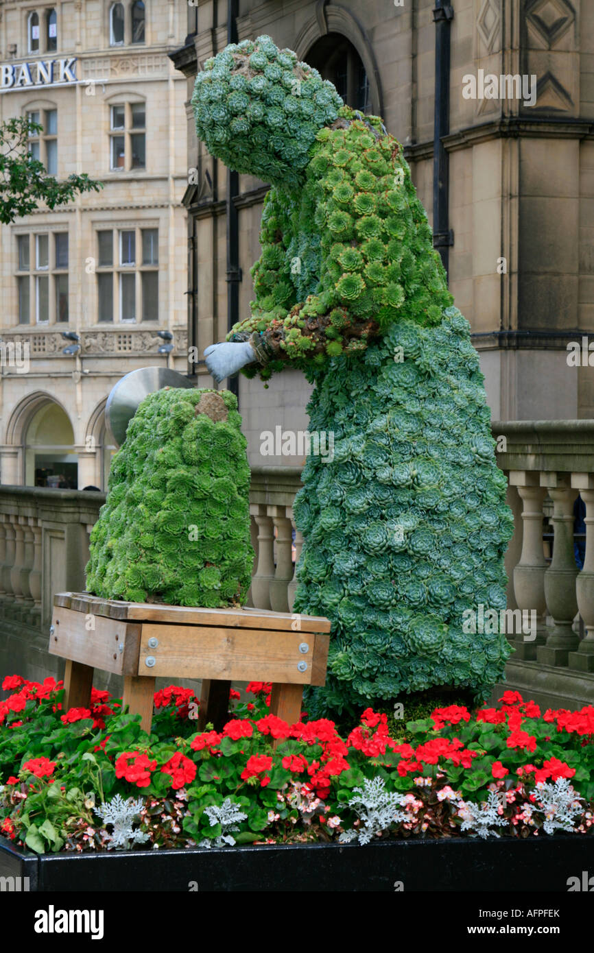 flower sculpture of mary the buffer girl sheffield heritage sheffield