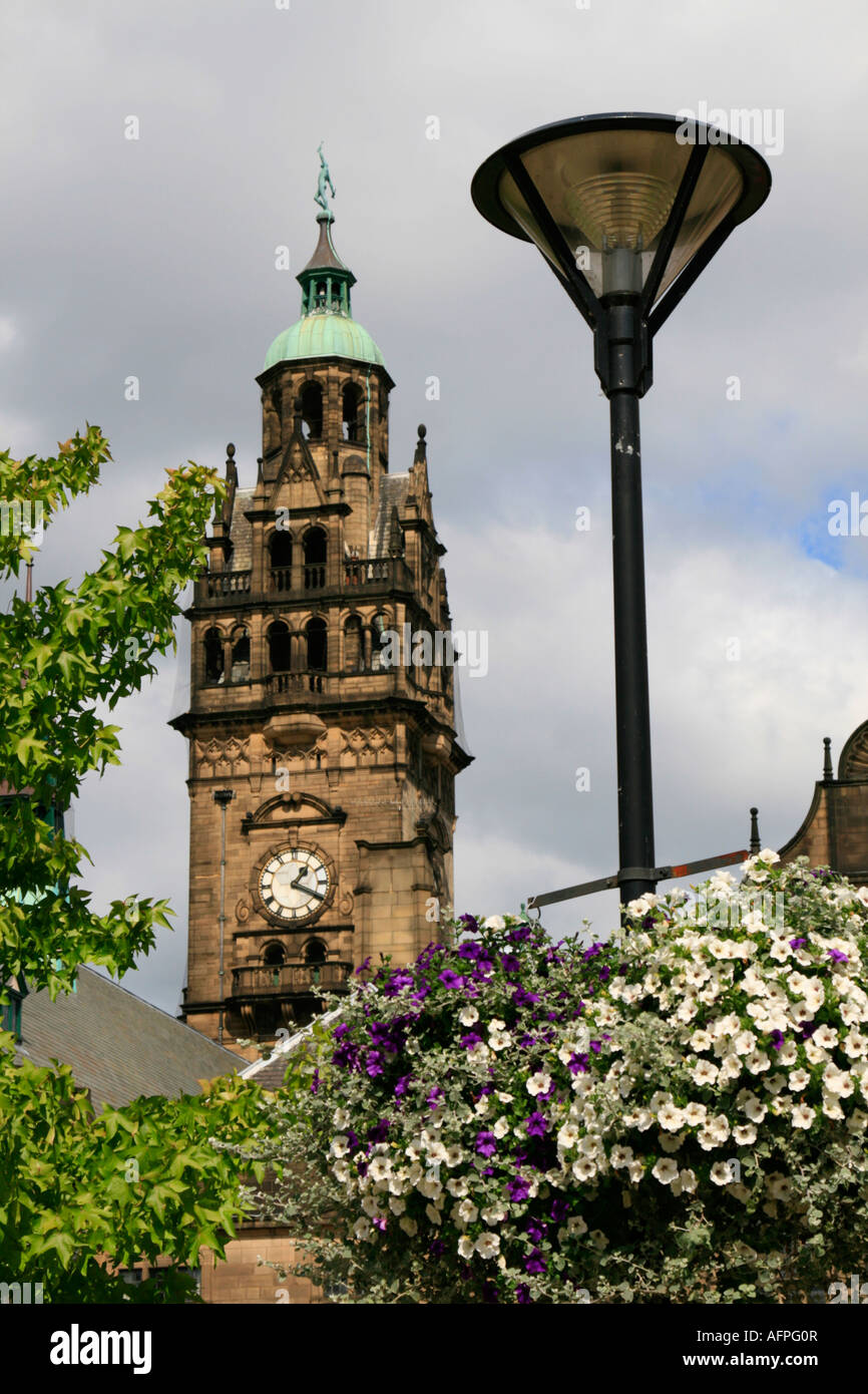 Sheffield Town Hall Clock Tower Stock Photos & Sheffield Town Hall