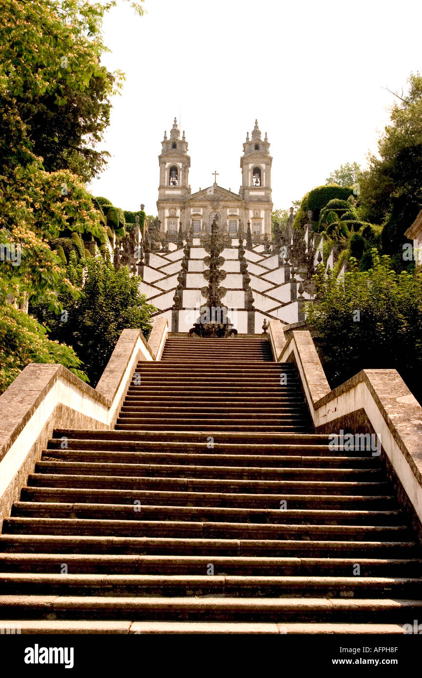 Steps of Bom Jesus do Monte Braga Portugal Stock Photo - Alamy