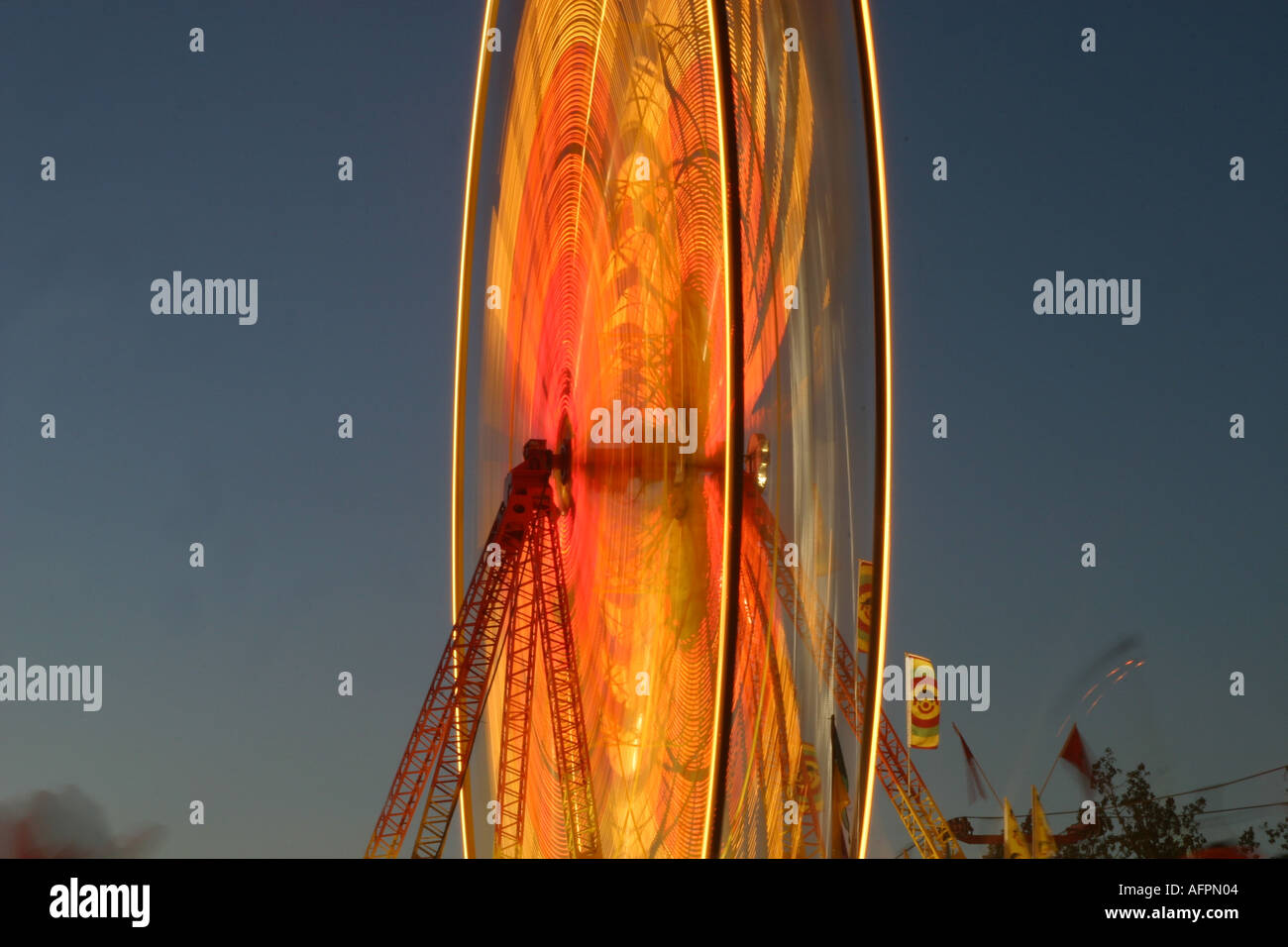 CARNIVAL RIDES Night time on the midway at the Calgary Stampede