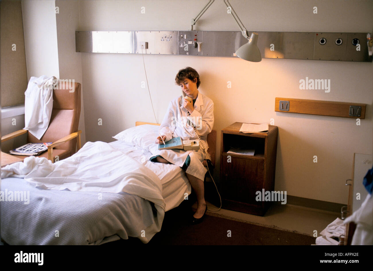 NHS 1980s Dr Maura Stafford on duty over weekend in her hospital