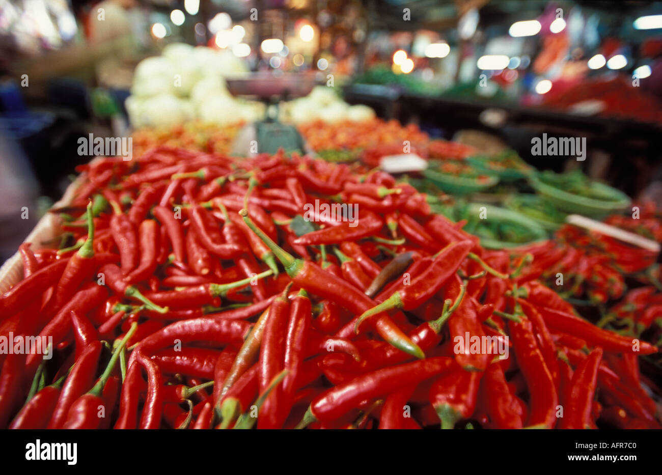 Chillies Chow Kit Market Kuala Lumpur Malaysia Stock Photo