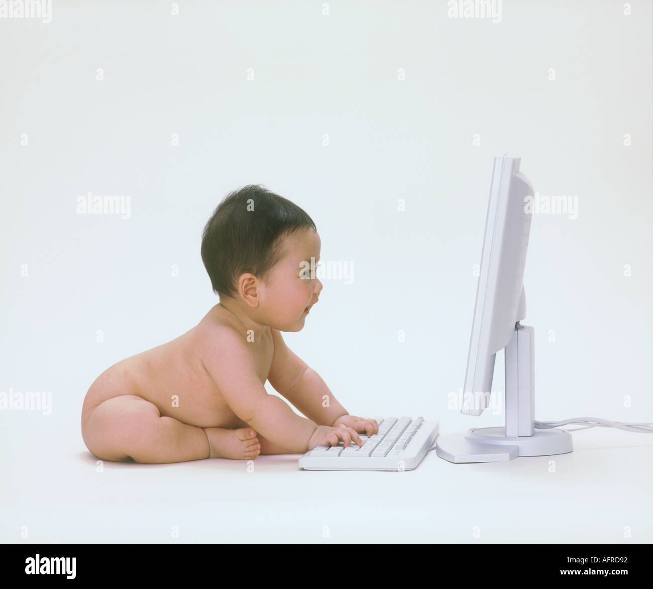 computer naked Naked Baby Computer Stock Photo - Alamy