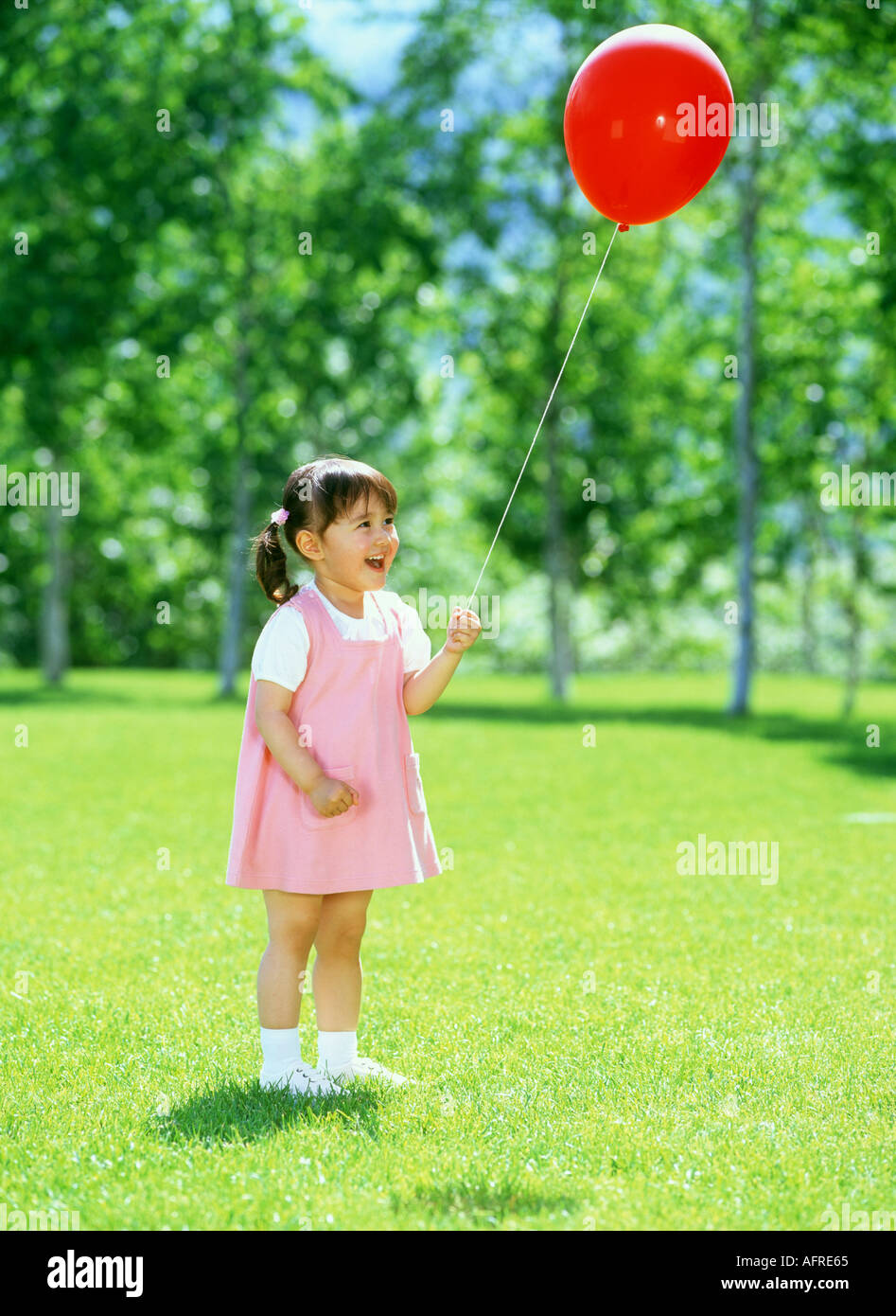 Girl with Balloon Stock Photo Alamy