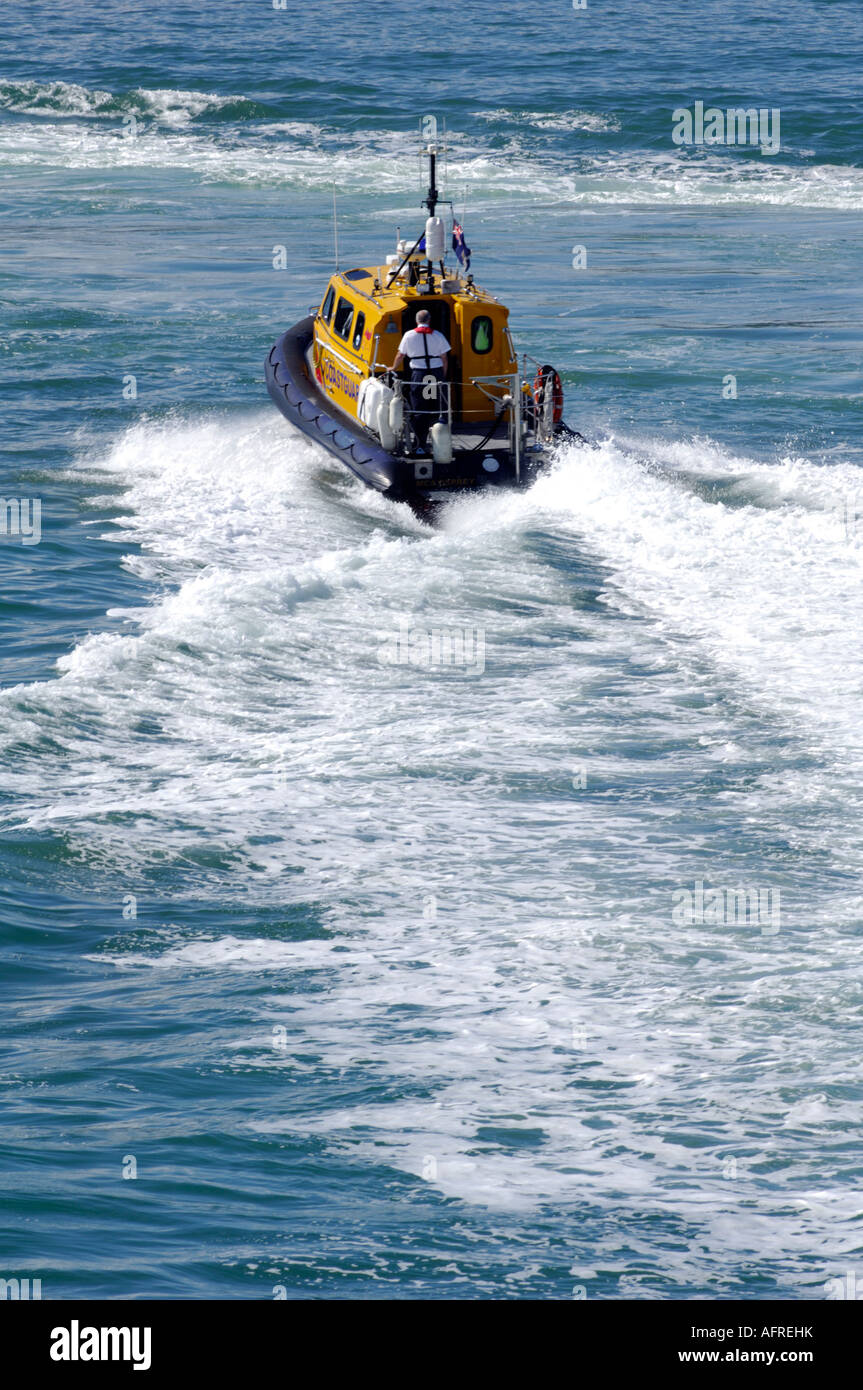 The southampton harbour master or nab tower pilots launch going at ...