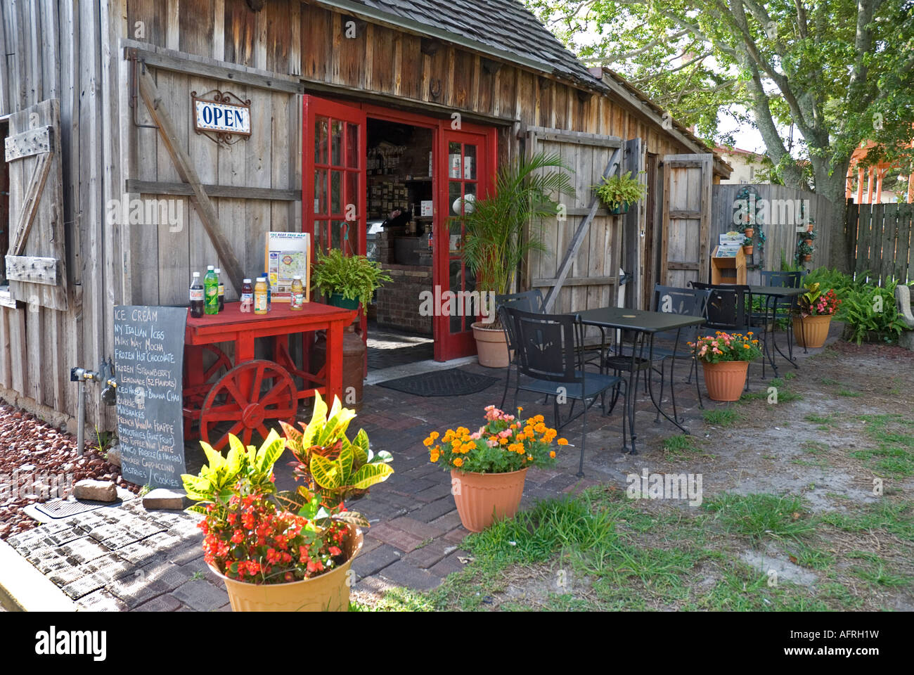 Crucial Coffee Cafe St Augustine Florida Stock Photo - Alamy