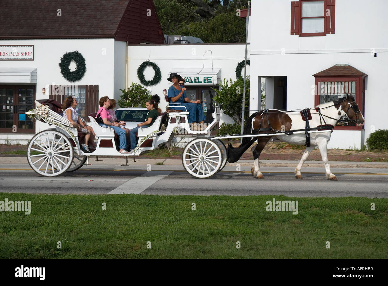 carriage ride St Augustine Florida Stock Photo Alamy