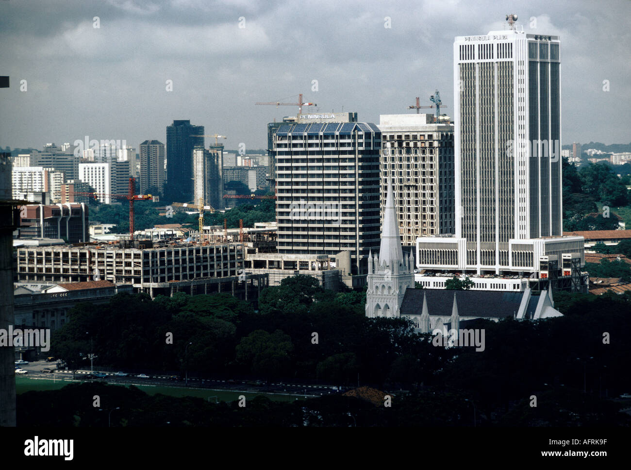 Singapore city view 1980s hi-res stock photography and images - Alamy