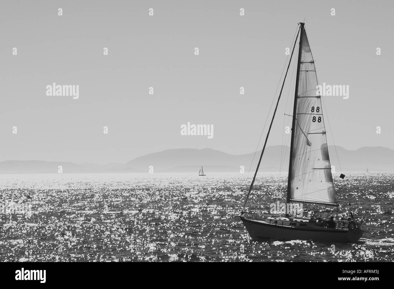 Sailing boat masts Black and White Stock Photos & Images - Alamy