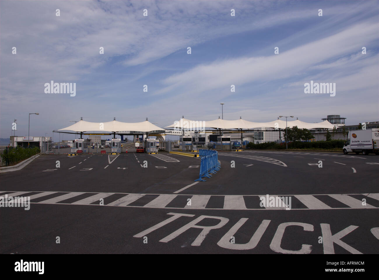 Vehicle Ferry Entrance, Dun Laoghaire Port, Ireland Stock Photo
