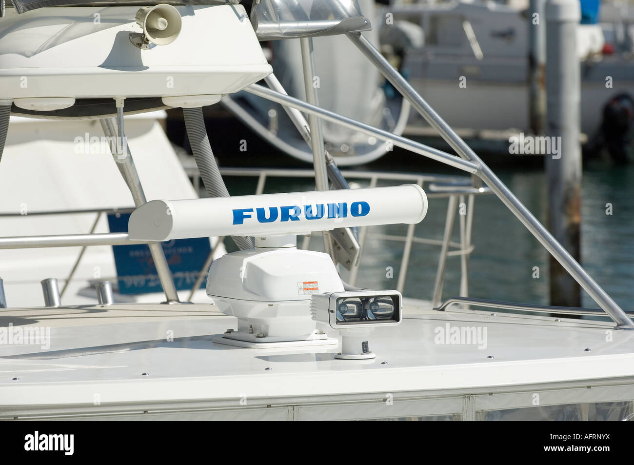 Furuno electronics equipment on a modern boat Stock Photo Alamy