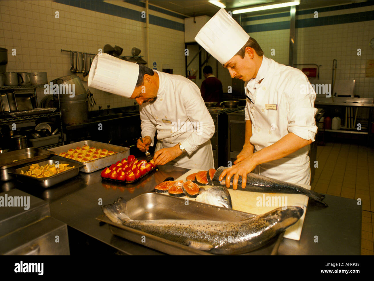 Kitchen staff preparation hospital hires stock photography and images