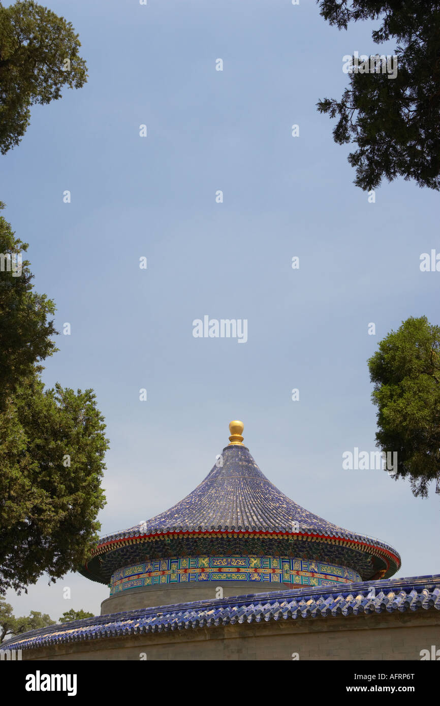 Round Altar, Imperial Vault of Heaven, Temple of Heaven Park (Tiantan Gongyuan), Beijing, China. Stock Photo