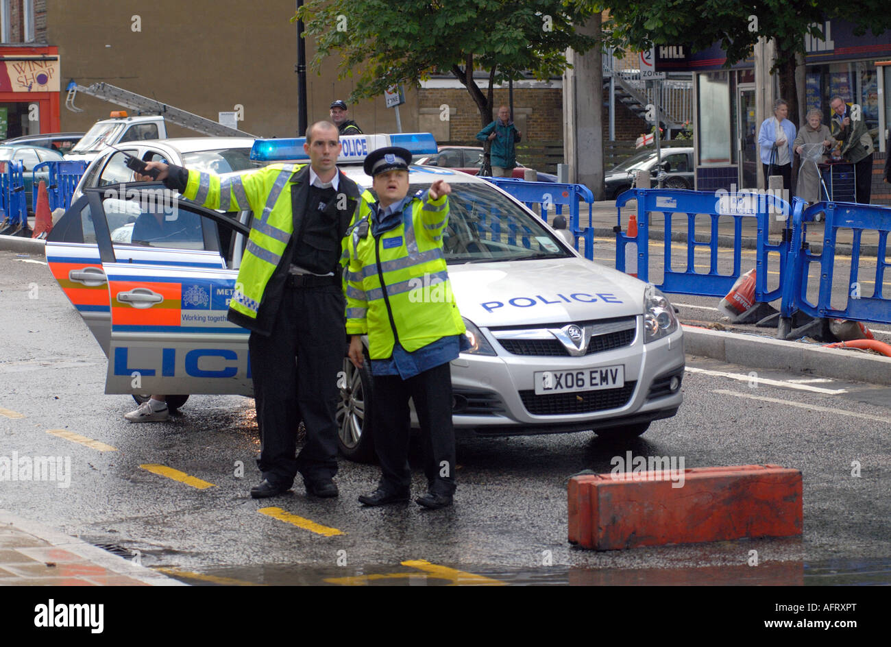 A PCSO And Police Officer Attending An Incident Stock Photo - Alamy