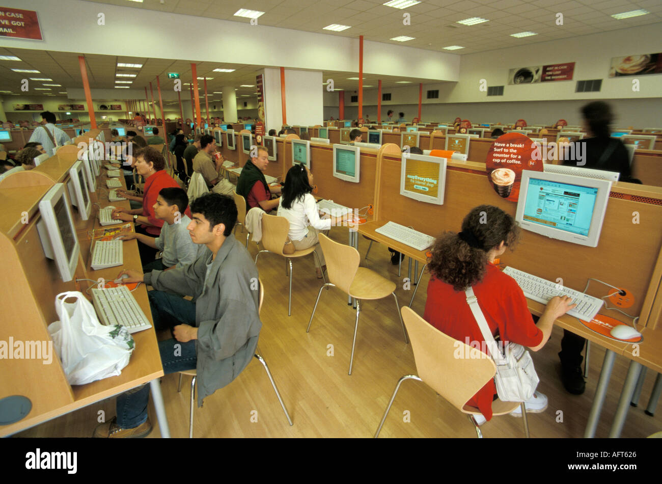 internet cafe Stock Photo