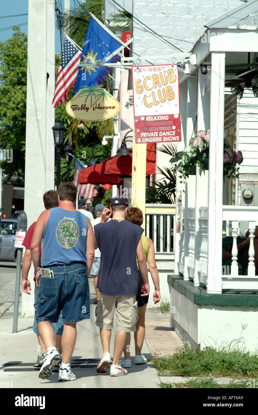 Key West on The Keys souhtern Florida fl USA private dance club Stock Photo