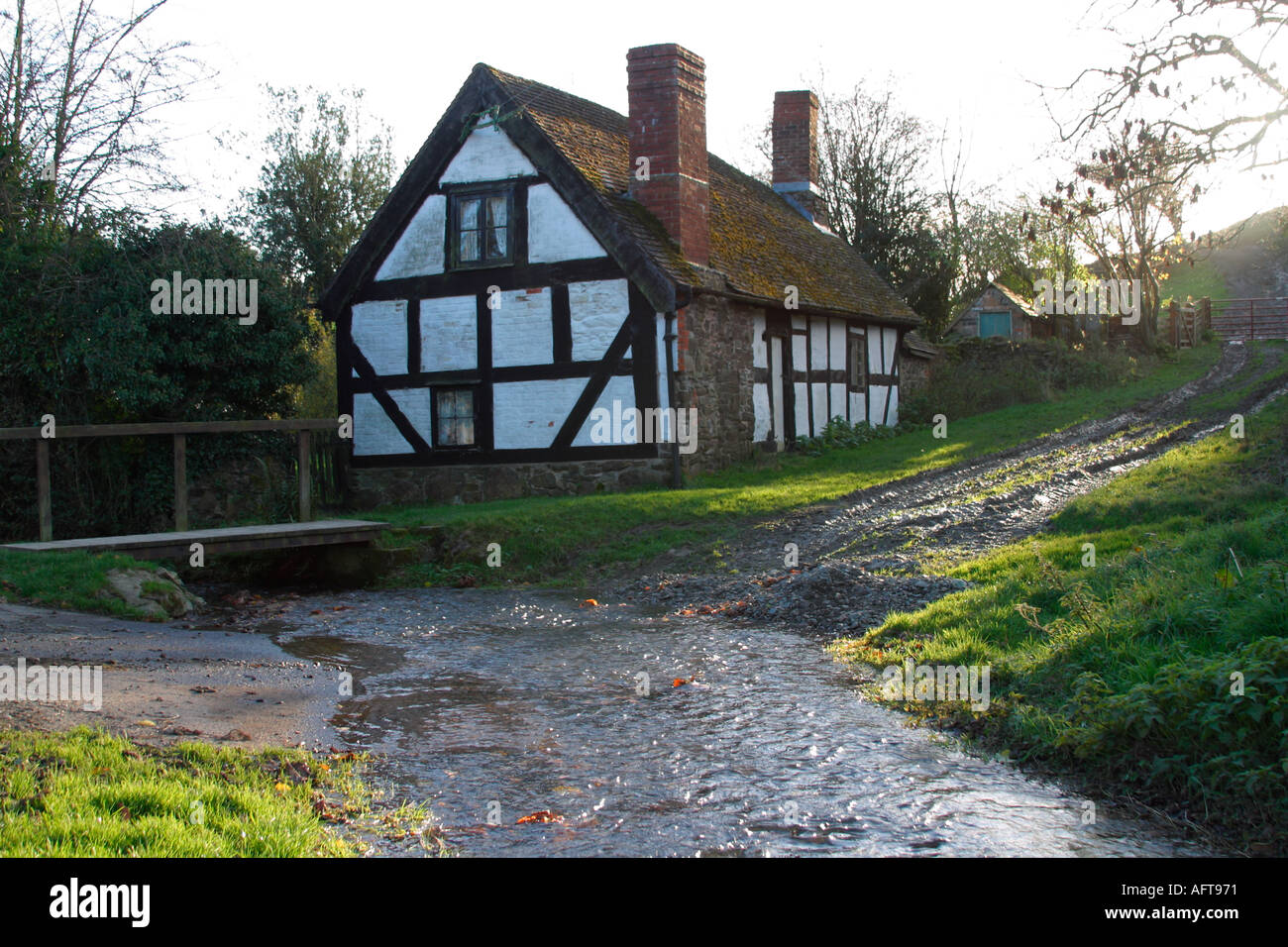 English Country Cottage Half Timbered House By Ford Stream Little