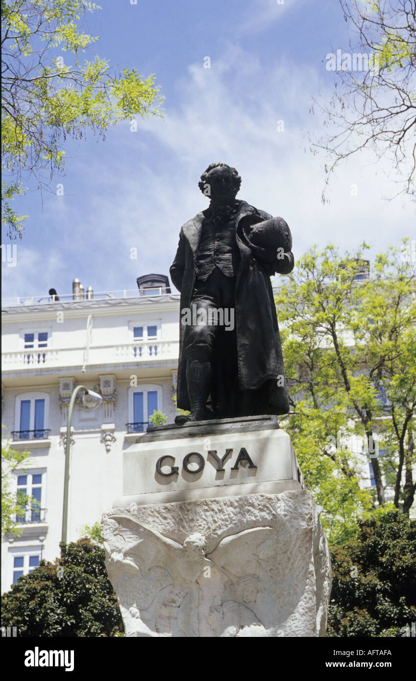 GOYAS STATUE MADRID SPAIN Stock Photo - Alamy