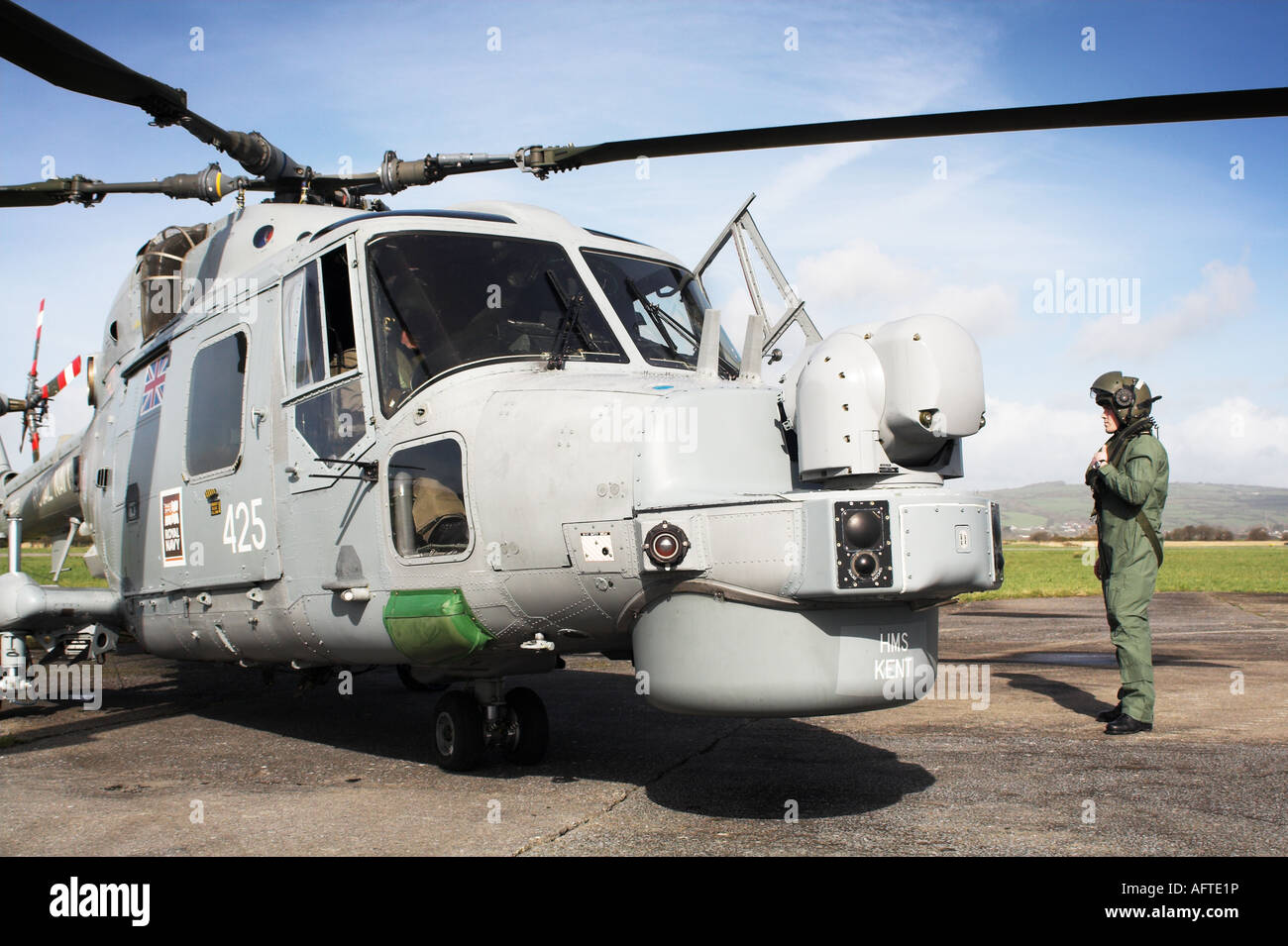 815 Naval Air Squadron Lynx Mk8 DSP from HMS Kent photographed in ...