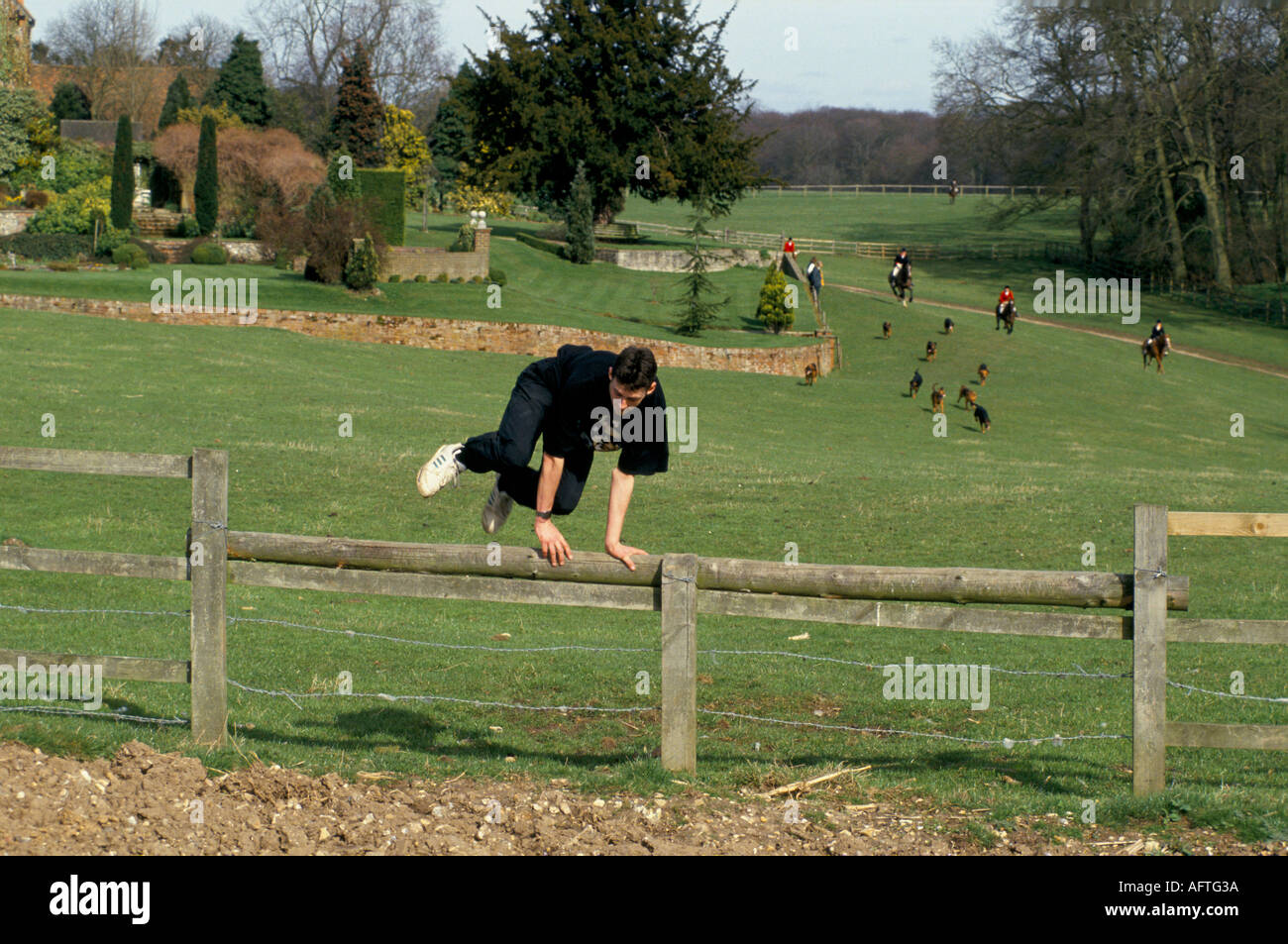 Drag hunting or Draghunting Windsor Forest Draghounds. Berkshire. UK