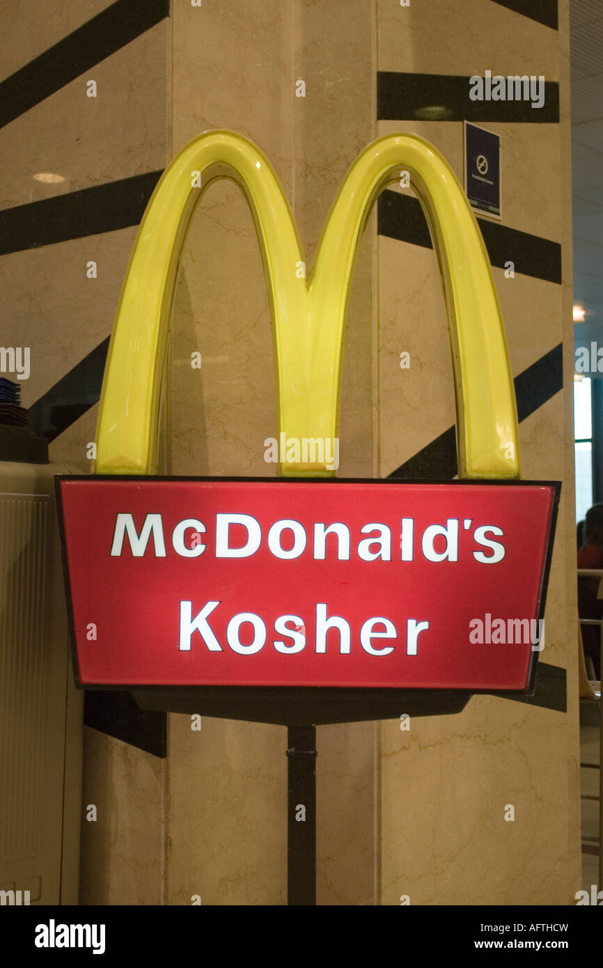 A Sign for 'McDonald's Kosher' Stock Photo Alamy