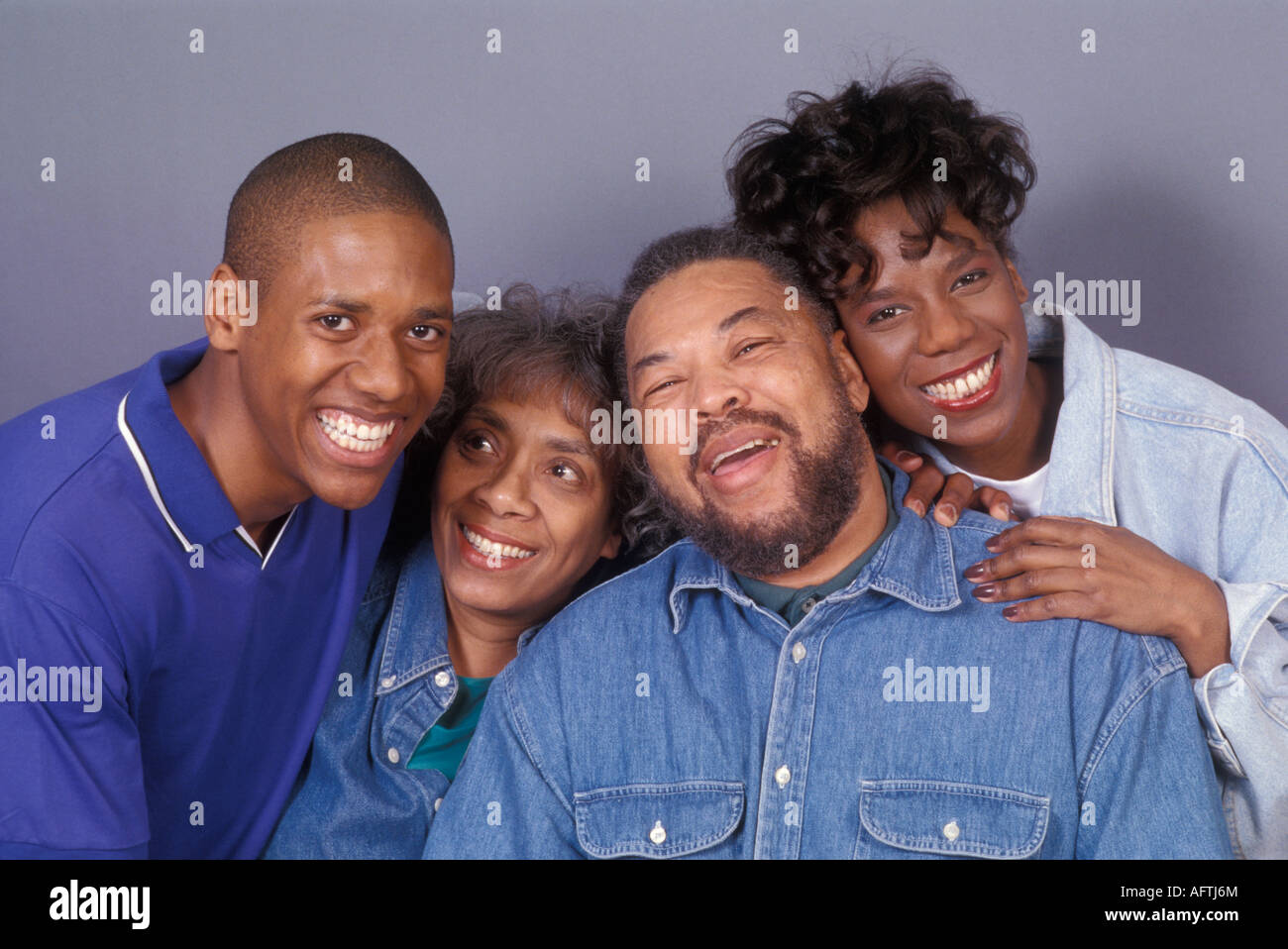 Family smiling, portrait Stock Photo