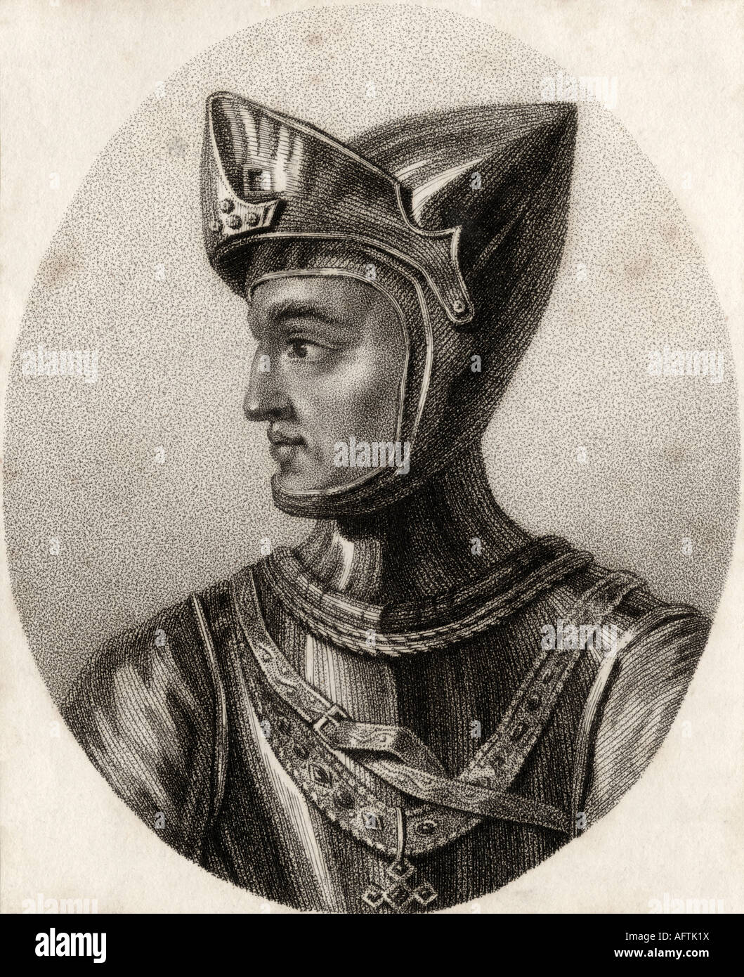 Henry of Grosmont, 1st Duke of Lancaster, 4th Earl of Leicester and Lancaster, Earl of Derby, 1310 - 1361. Stock Photo