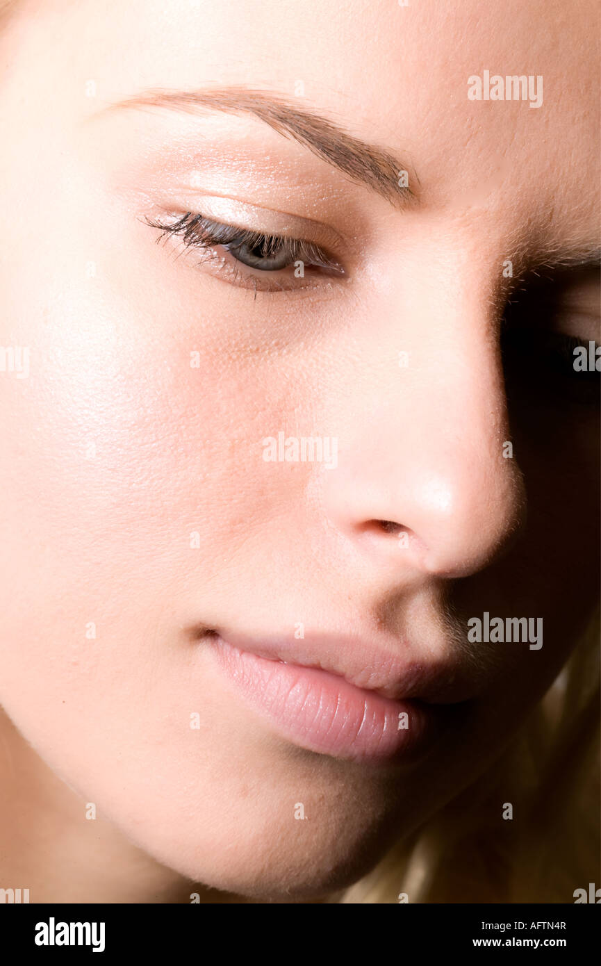 Beautiful young full lips close up hi-res stock photography and images ...