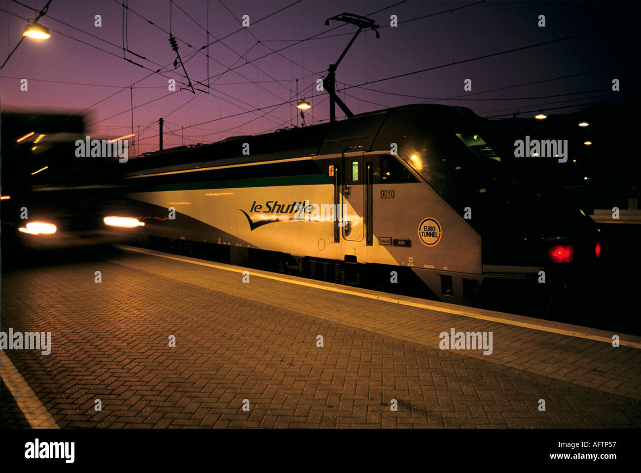 Eurotunnel Calais Terminal France 1990s. Le Shuttle at the French ...