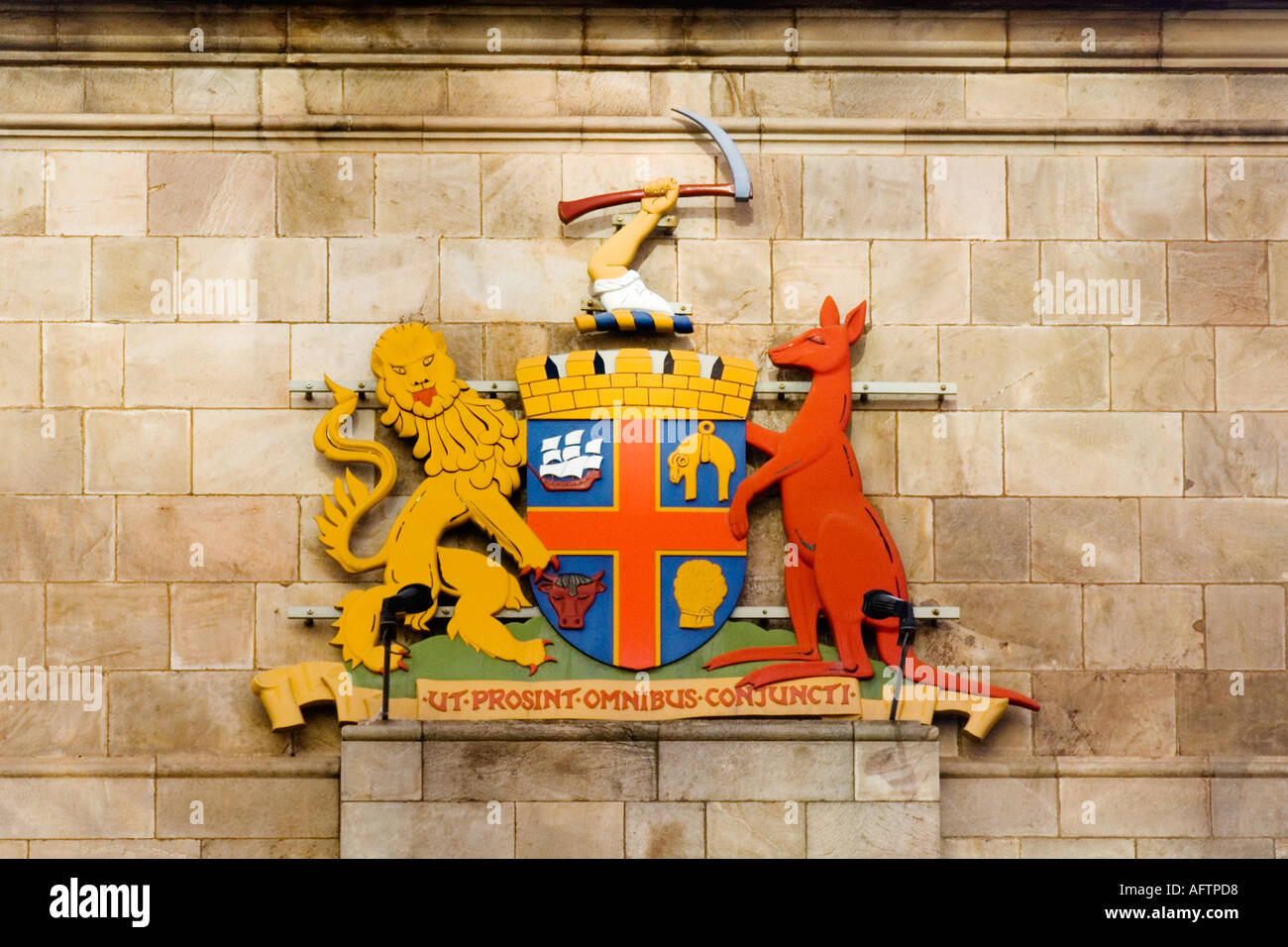 Australia, Adelaide, Coat of arms Stock Photo Alamy