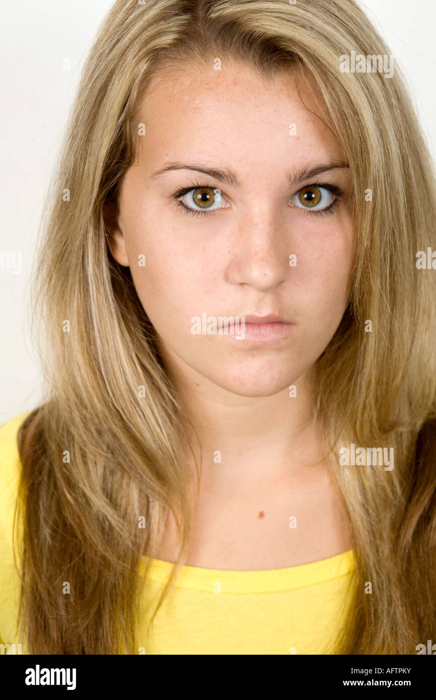 Portrait sad gloomy woman hi-res stock photography and images - Alamy