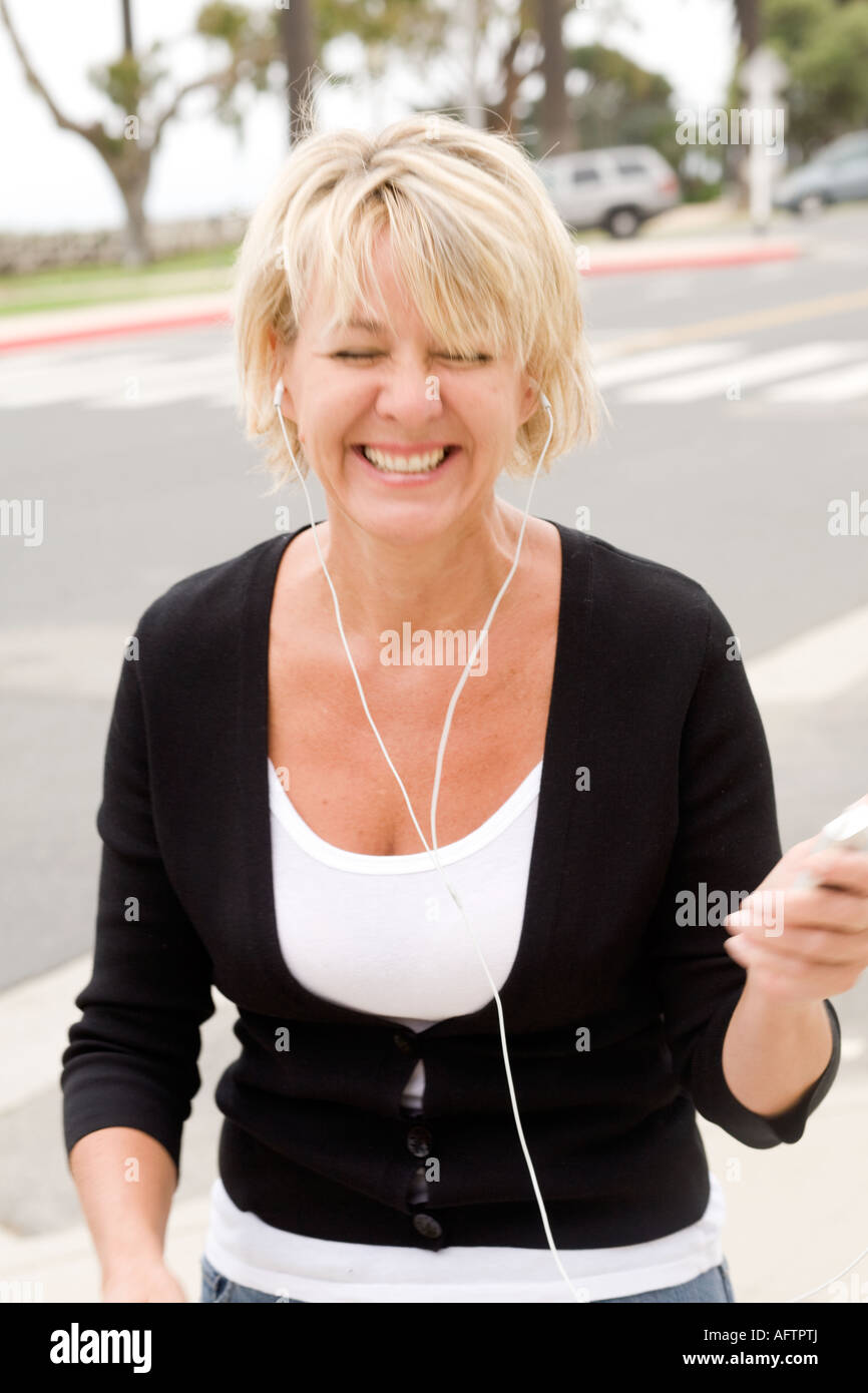 Vertical side view mature blonde hi-res stock photography and images ...