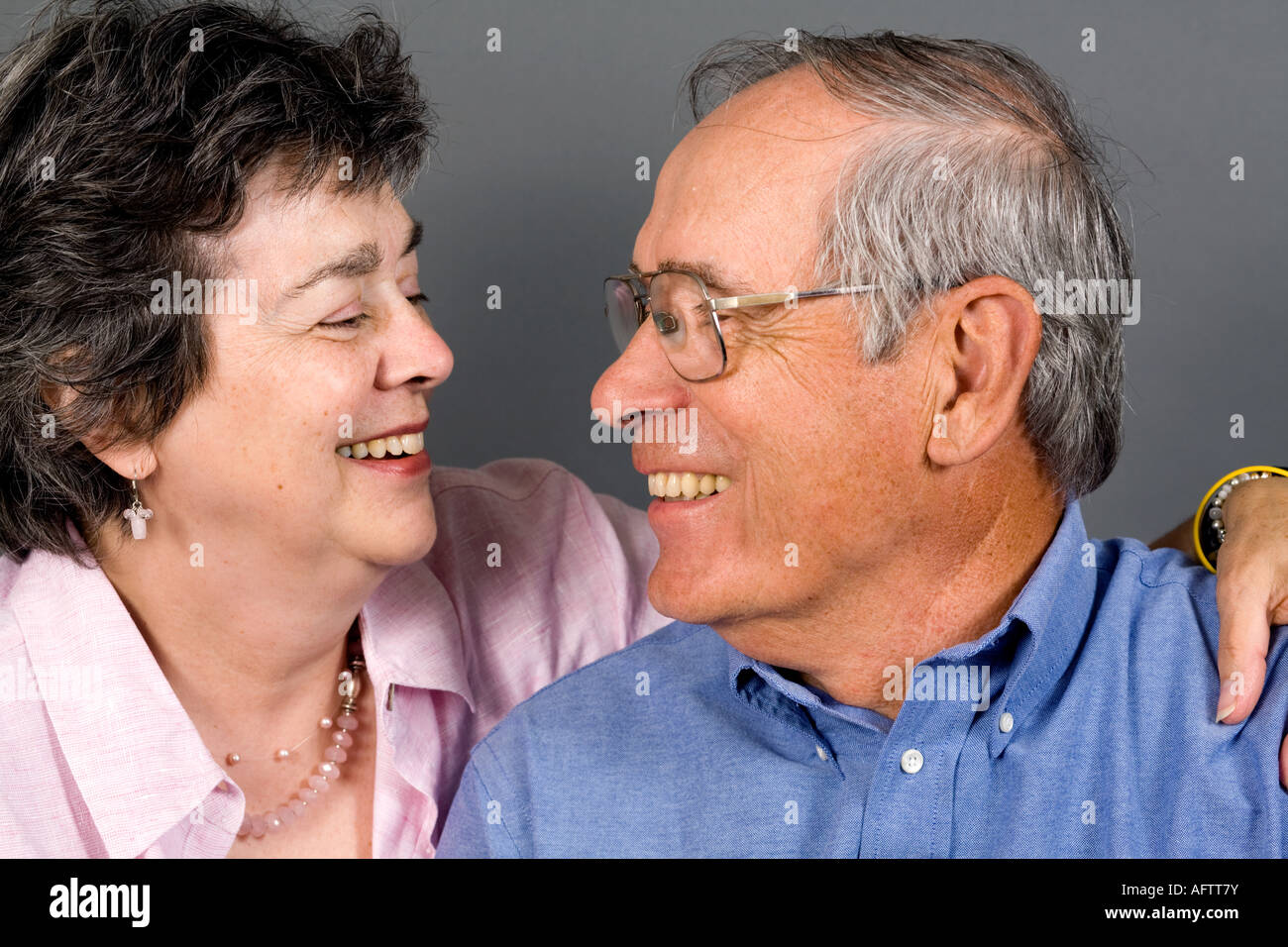Side view loving senior hi-res stock photography and images - Alamy