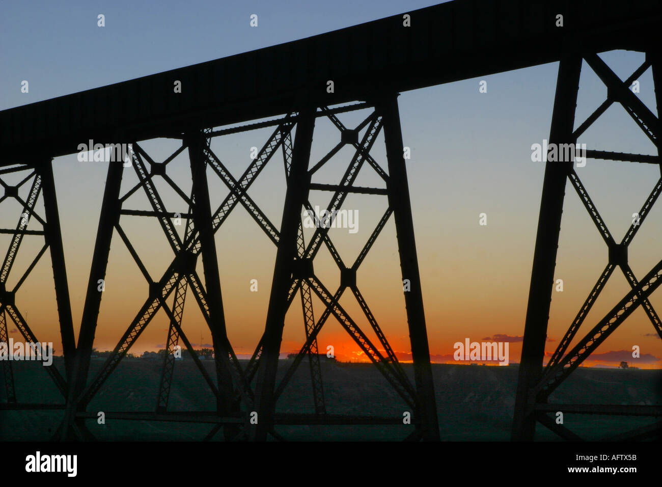 Railway bridge at Lethbridge, Alberta, Canada Stock Photo Alamy